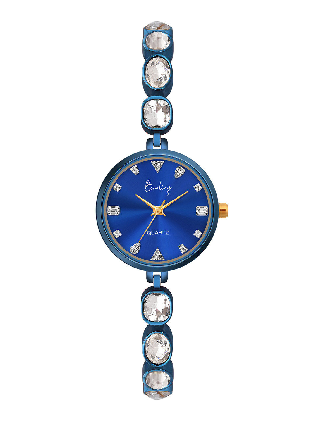 BENLING Women Embellished Dial & Stainless Steel Straps Analogue Automatic Watch Bl1045-B