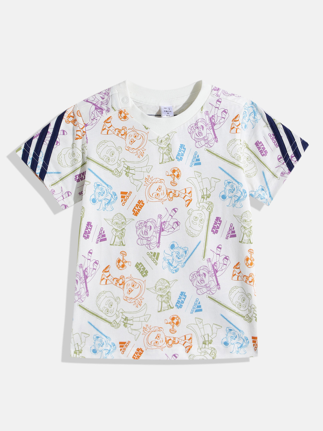 ADIDAS Kids I SW YJ Star Wars Printed Pure Cotton T-Shirt