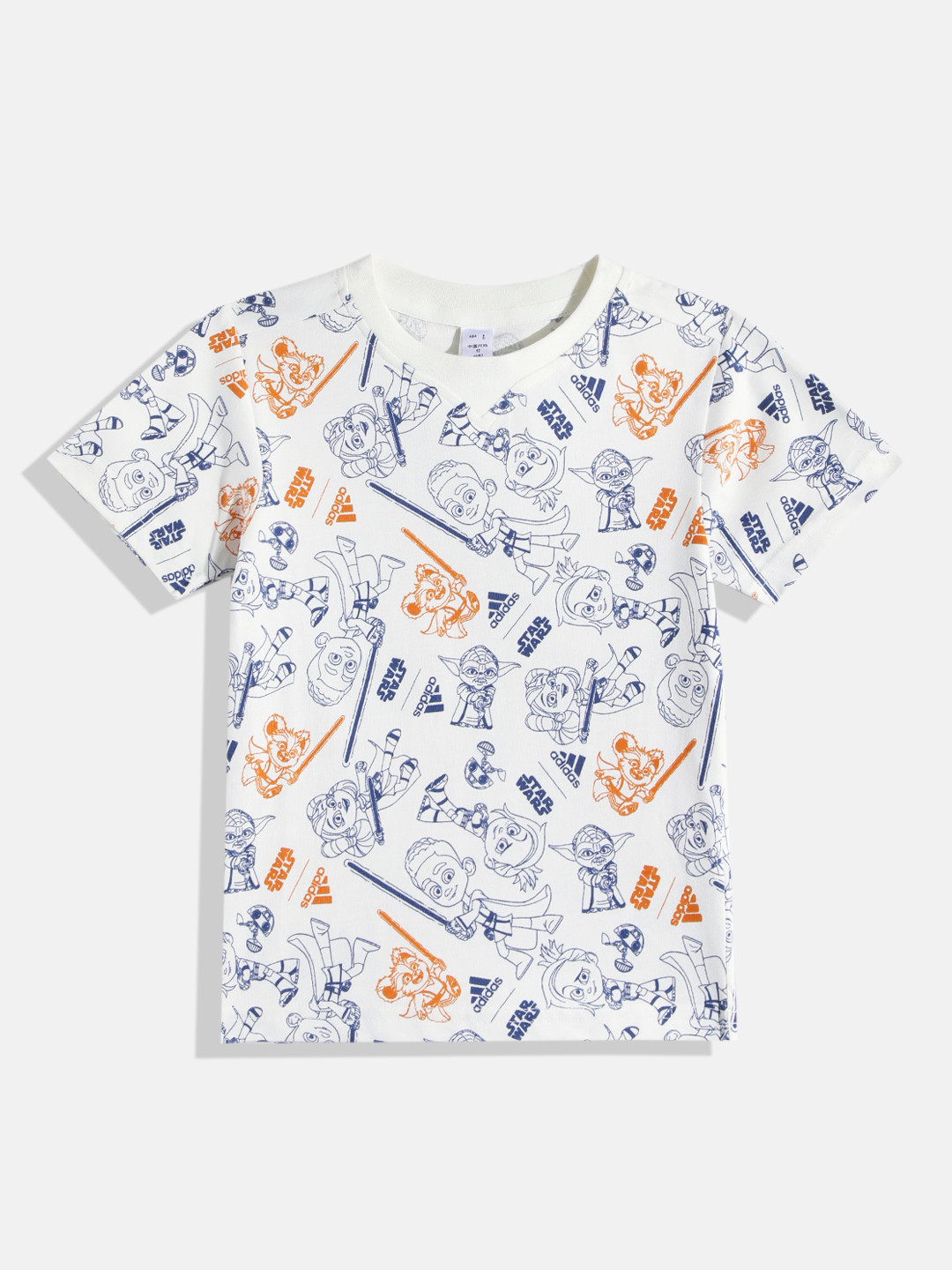 ADIDAS Kids LK SW YJ Star Wars Printed Pure Cotton T-Shirt