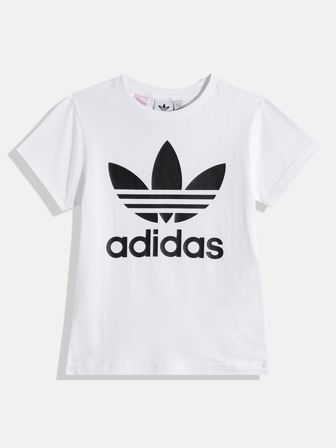 ADIDAS Kids Cotton Brand Logo Printed Trefoil T-shirt