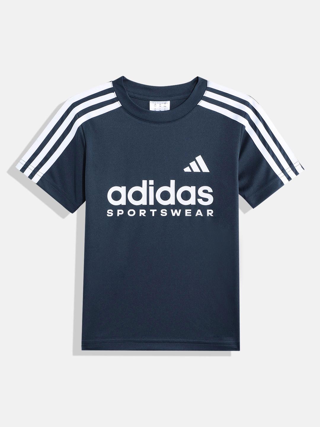 ADIDAS Boys 3S ADI Brand Logo Printed T-shirt
