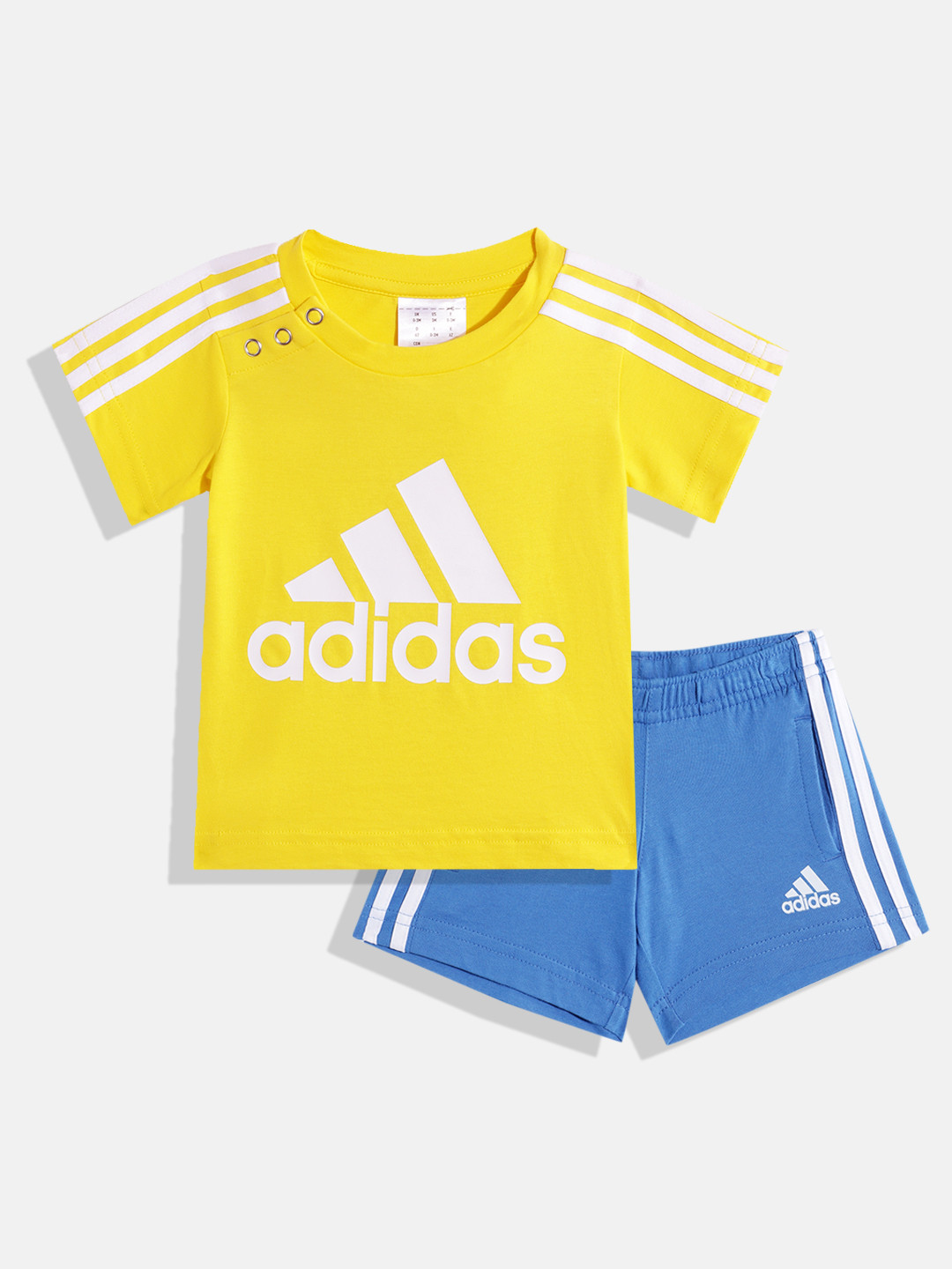 ADIDAS Boys 3-Stripes Pure Cotton T-shirt with Shorts