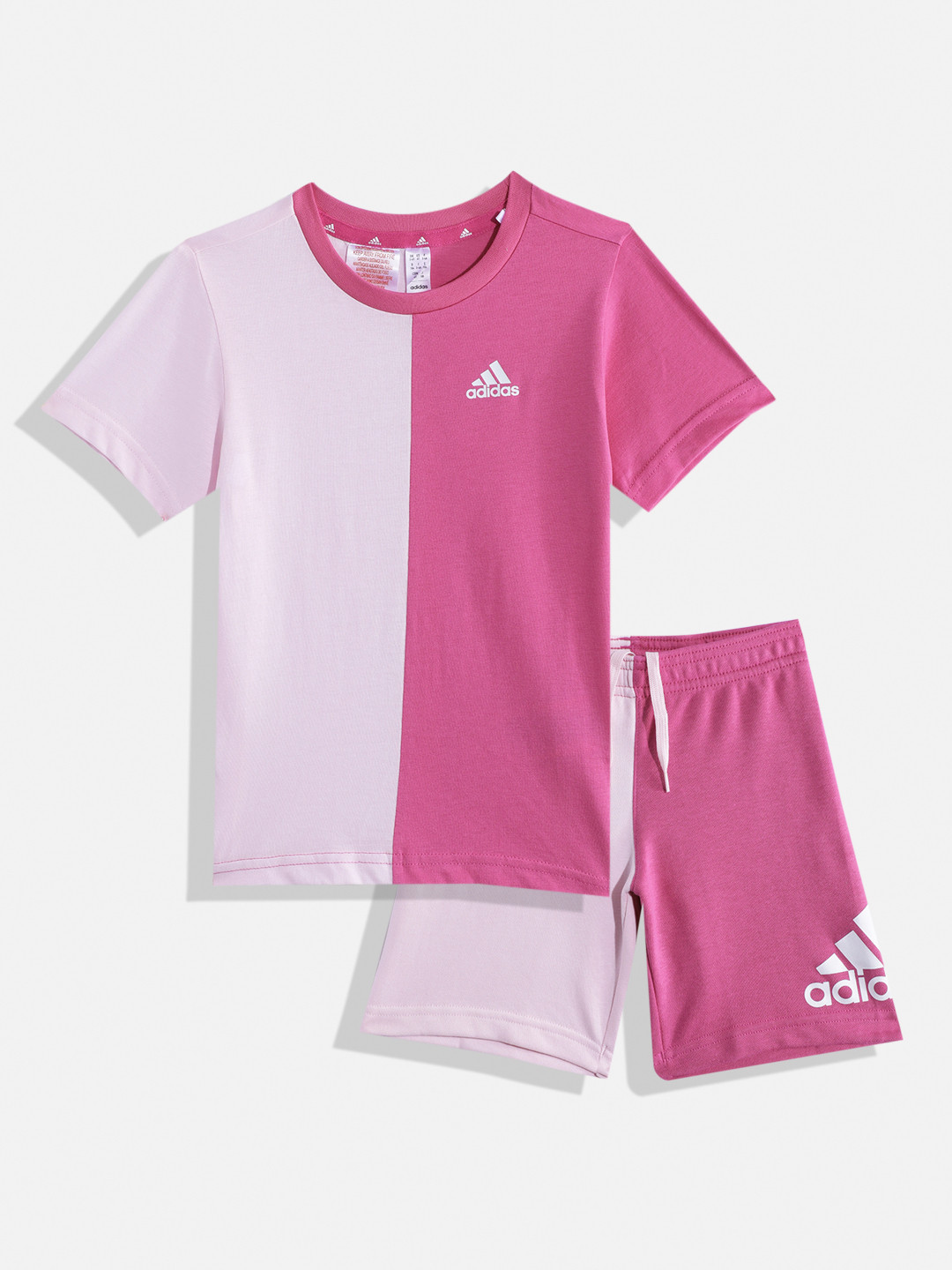 ADIDAS Boys Colourblocked T-shirt with Shorts