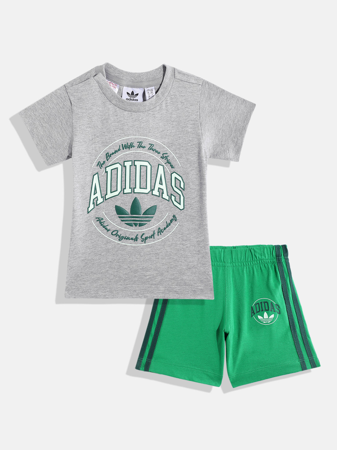ADIDAS Boys Cotton Printed T-shirt with Shorts