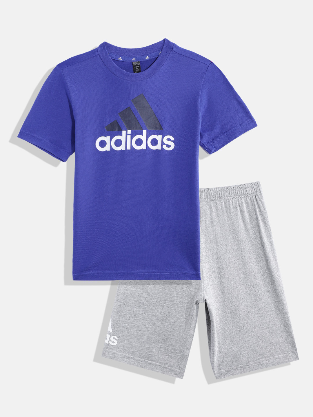 ADIDAS Boys Big Logo Printed T-shirt & Shorts
