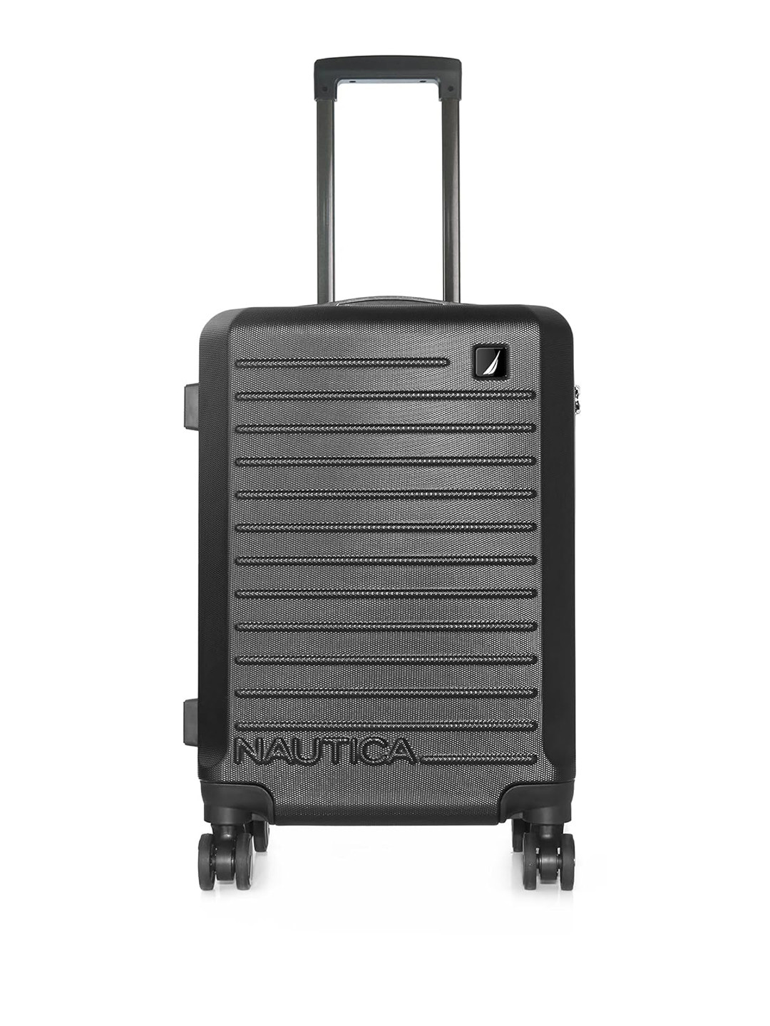 Nautica Textured Hard-Sided Cabin-Sized Durable Trolley Bag