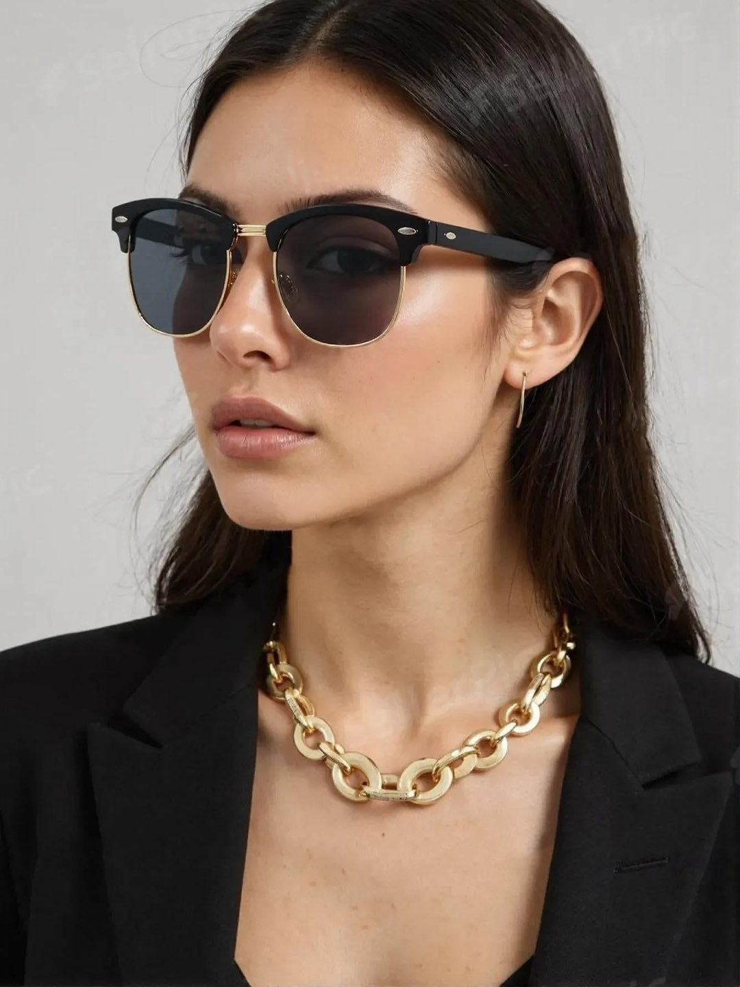 RORCE Unisex Wayfarer Sunglasses with UV Protected Lens RS31BLF_BLL_GOR