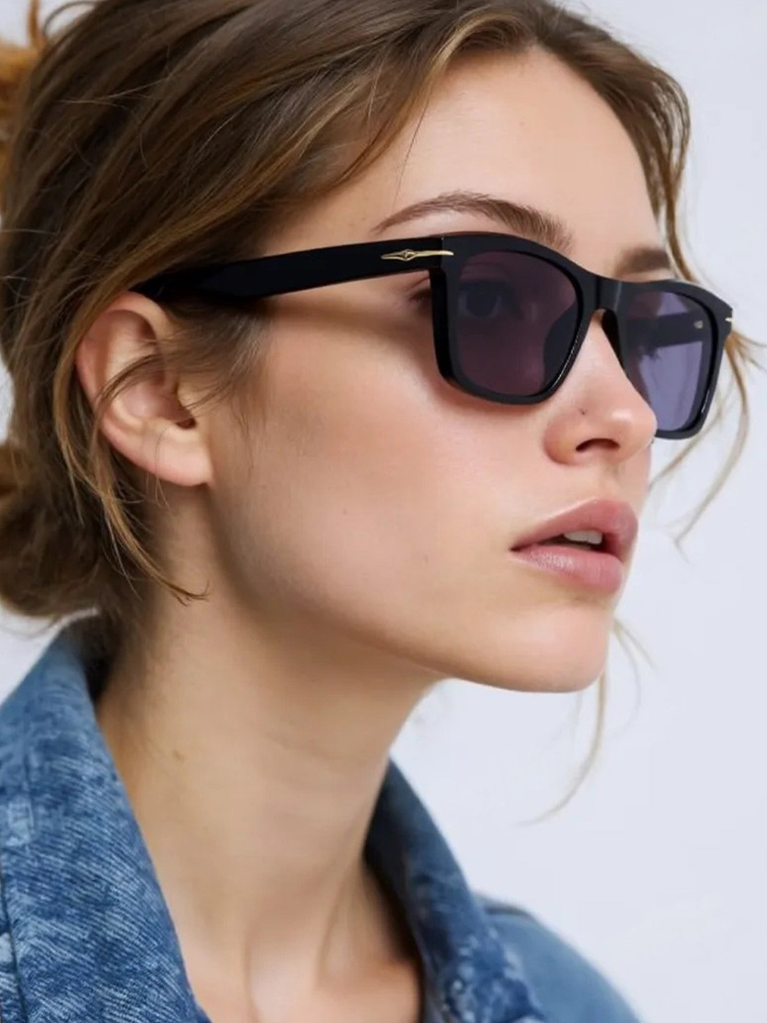 RORCE Unisex Square Sunglasses with UV Protected Lens RS32BLF_BLL