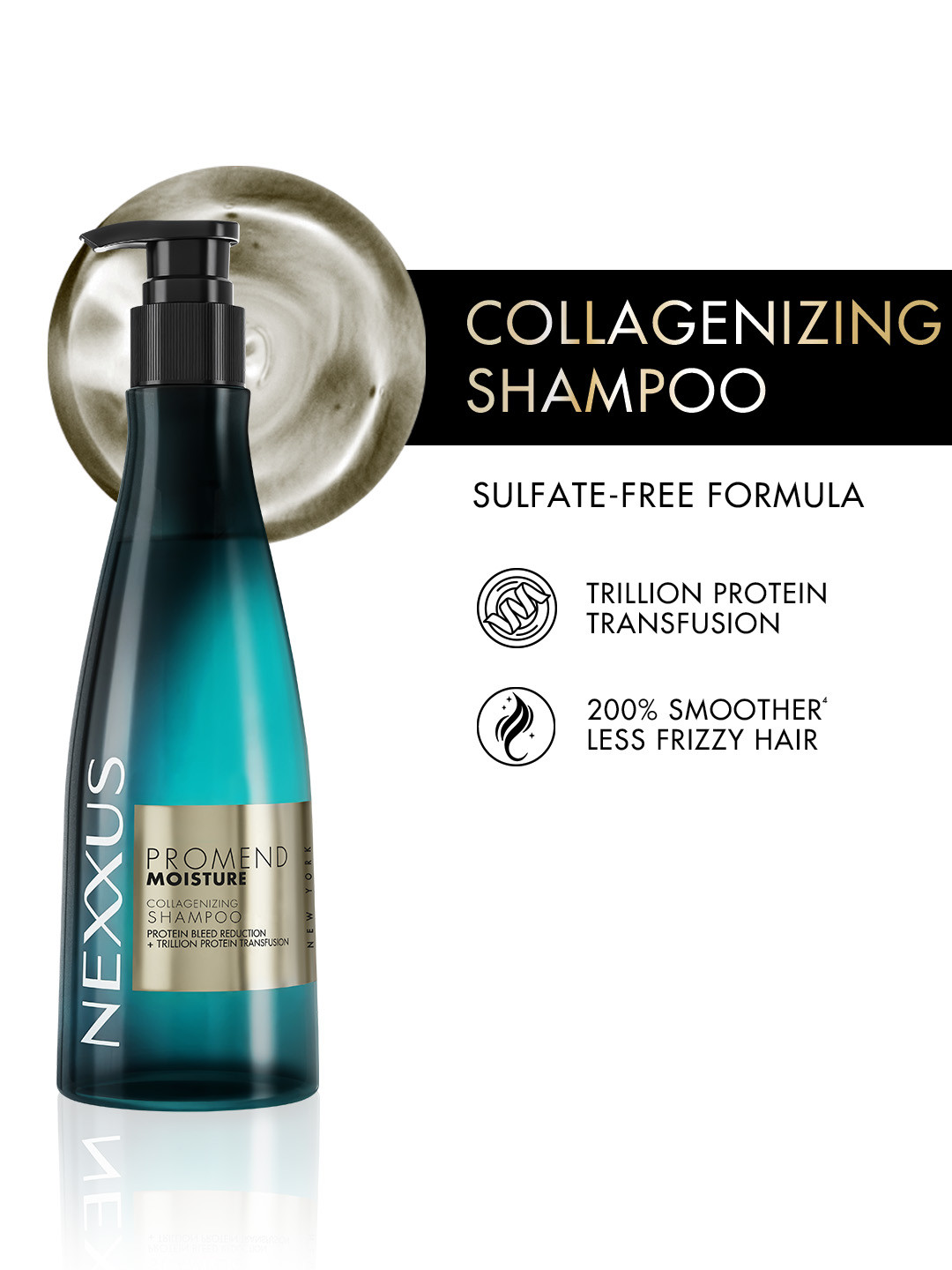 Nexxus Promend Moisture Bond Repair Shampoo for Dry Hair with Collagen - 250ml