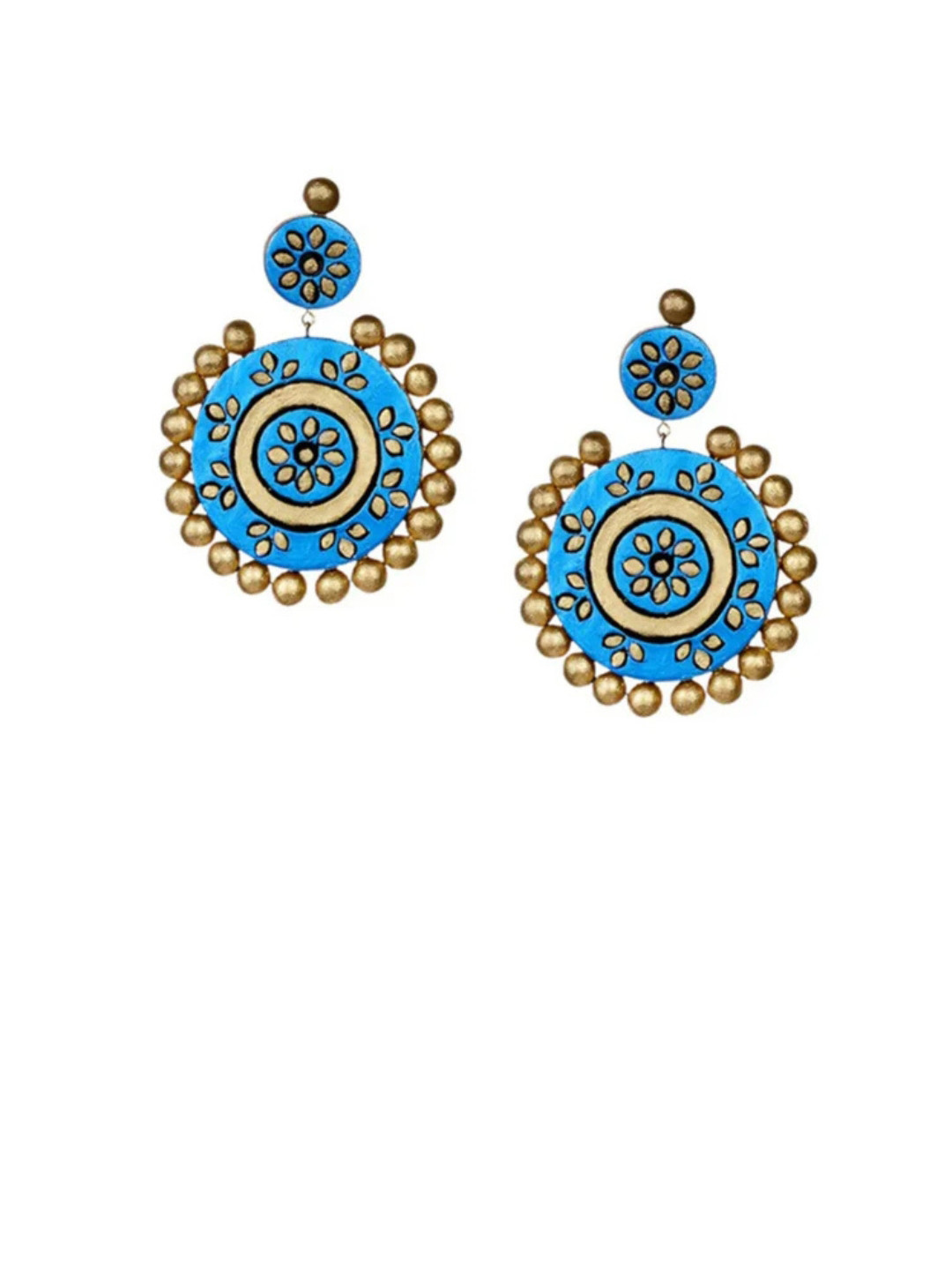 Mridah Ceramic Circular Chandbalis Earrings