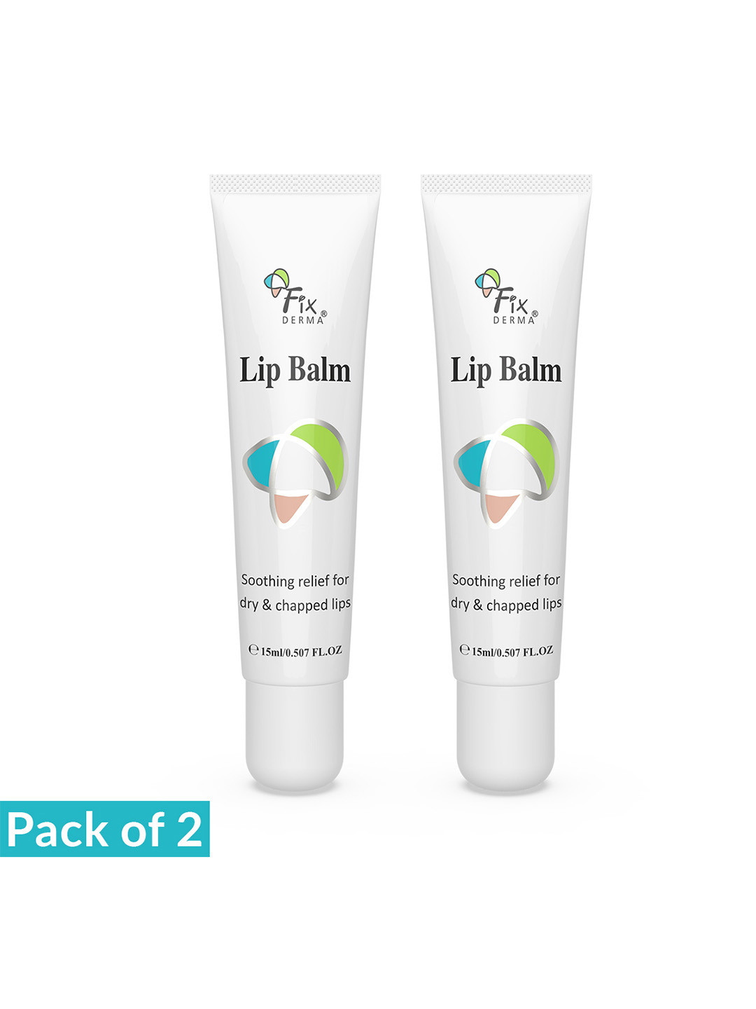 FIXDERMA Set of 2 Lip Balm with Vitamin C & E for Dark Dry & Chapped Lips - 15 ml each