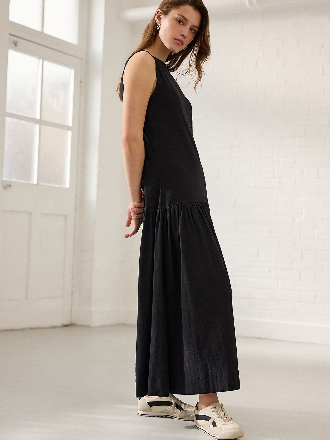 NEXT Pure Cotton Drop-Waist Maxi Dress