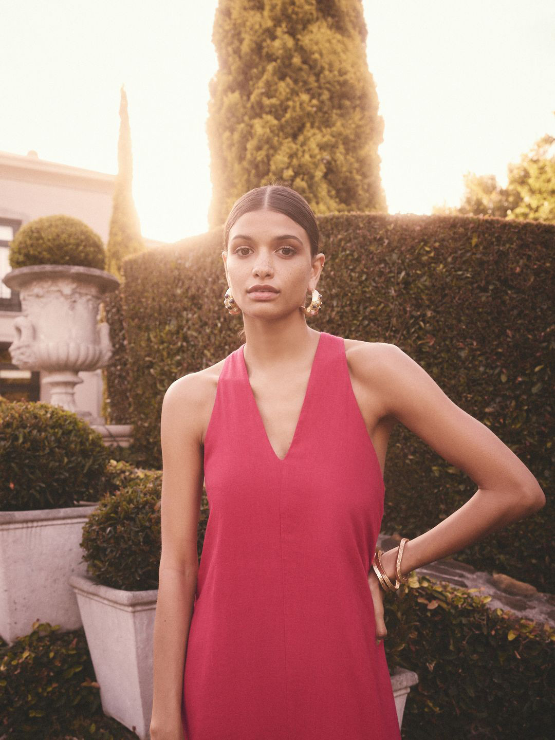 NEXT Halter Neck A-Line Maxi Dress