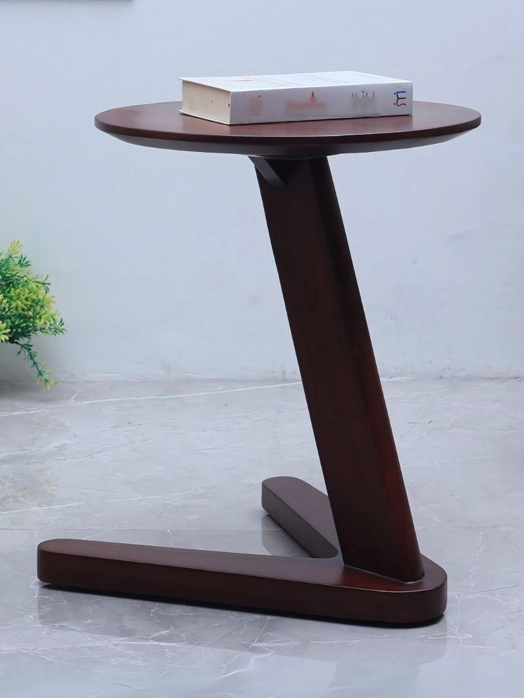 DZYN Furnitures Orbit Teak Brown Wooden Melamine Coffee Table