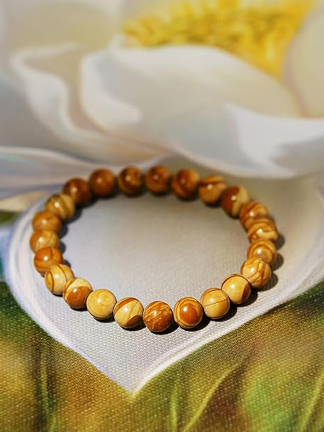 Gemsmantra Unisex Premium Camel Jasper Bracelet