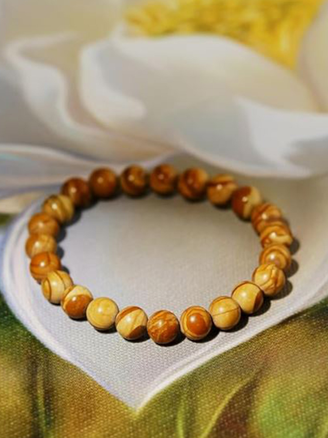 Gemsmantra Unisex Camel Jasper Bracelet