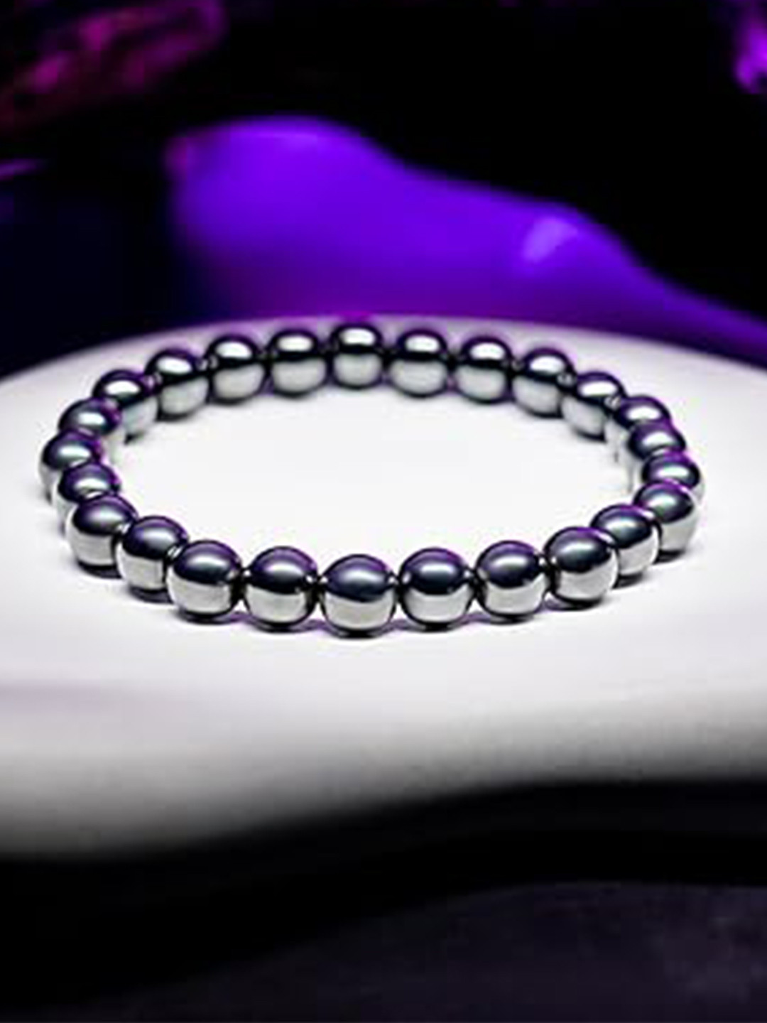 Gemsmantra Unisex Hematite Gunmetal Bracelet