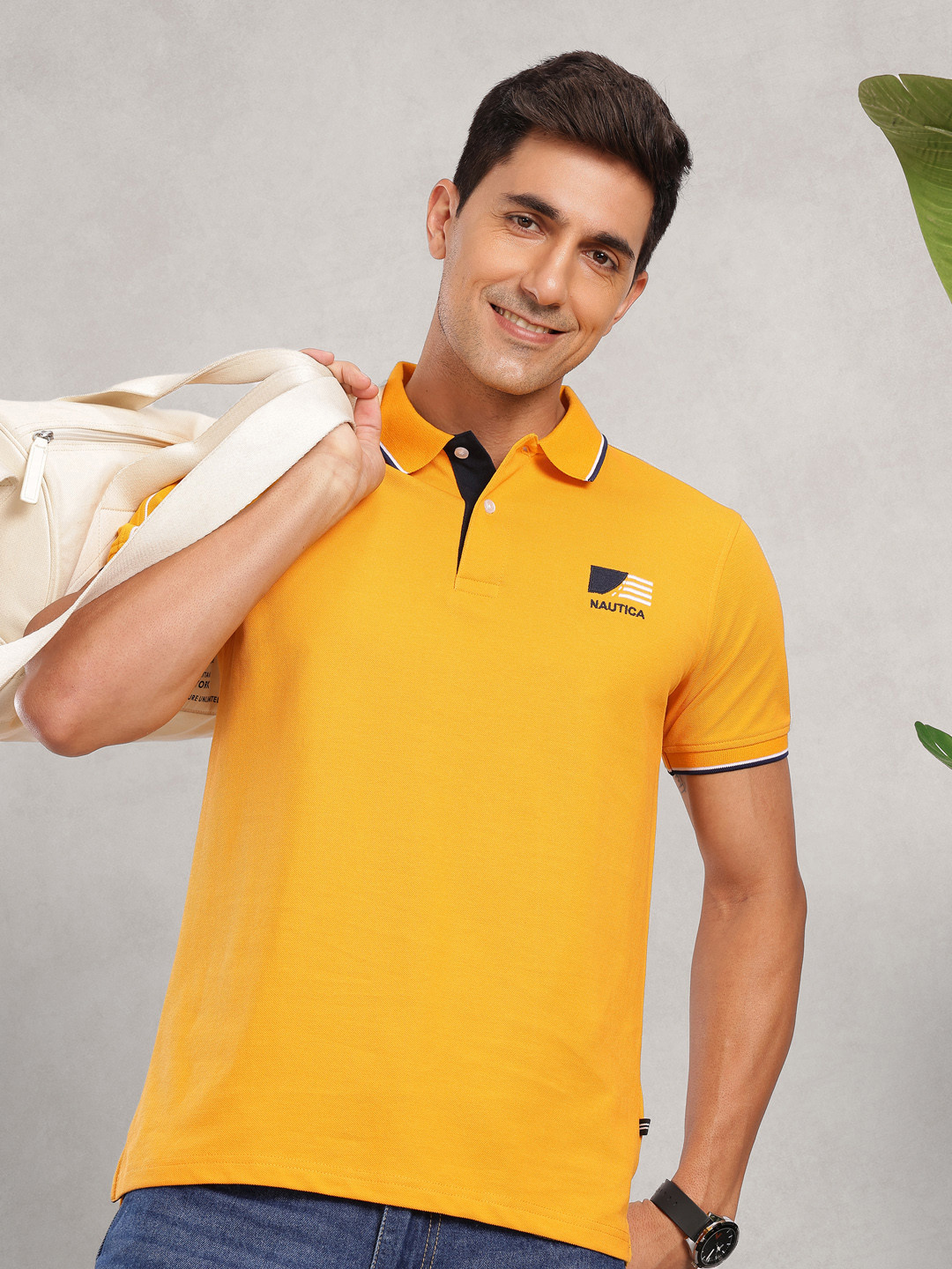 Nautica Timeless Touch Men Polo Pure Cotton Comfort T- Shirt