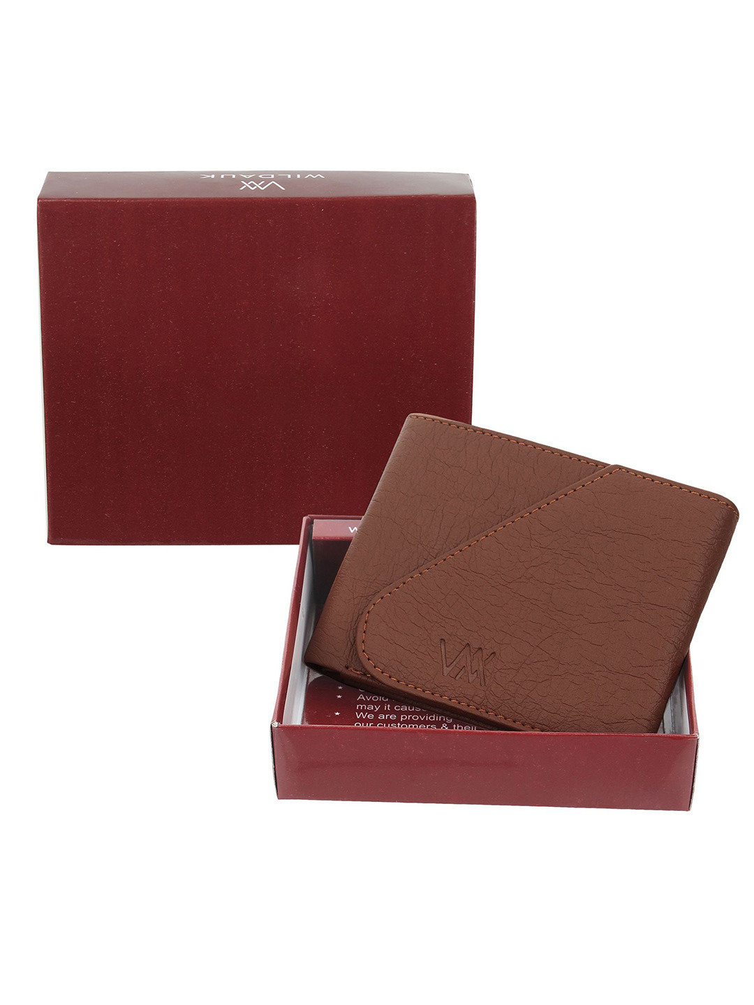 WILDAUK Men Textured PU Three Fold Wallet