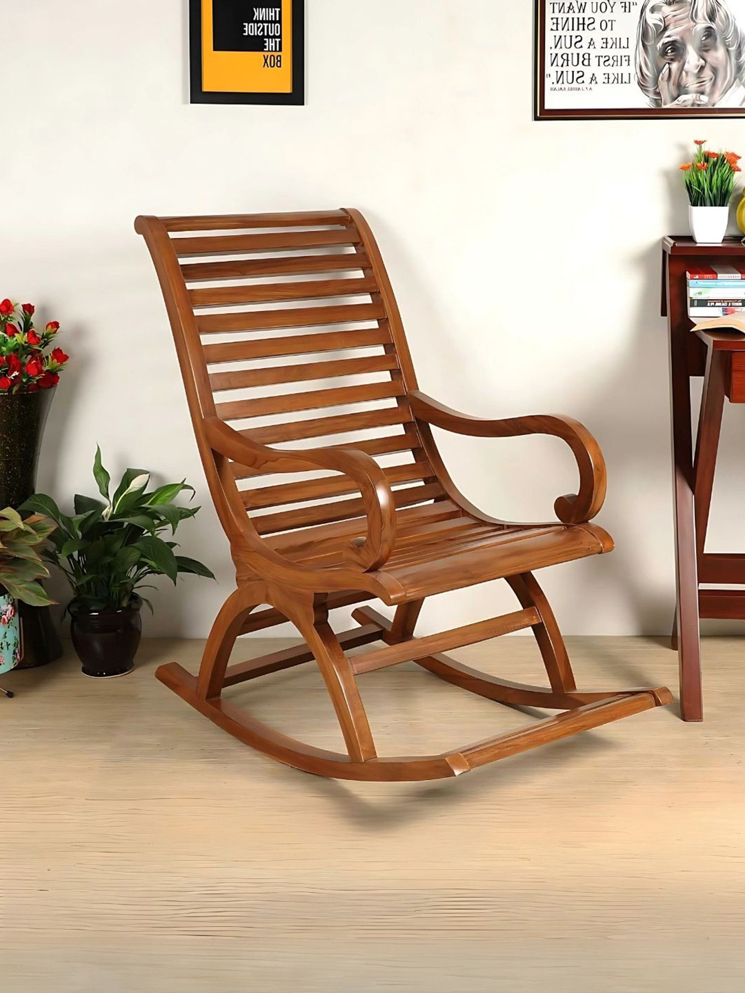 DZYN Furnitures Wooden Rocking Chair