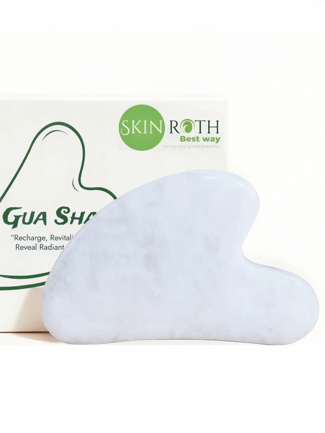 SKINROTH White Rose Quartz Gua Sha Facial Massager