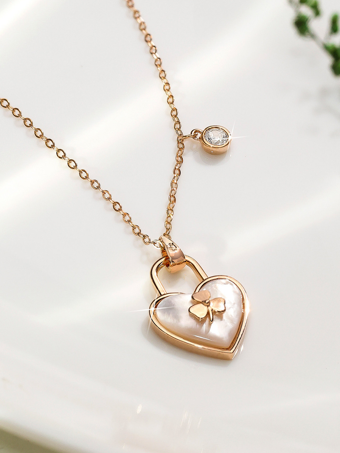Tweov Jewels Rose Gold-Plated Pendants with Chains