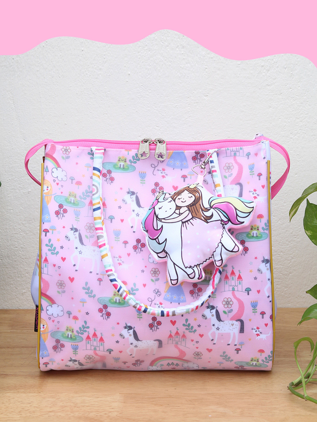 ROSADA Kids Princess Printed Lightweight Waterproof Tote Hand Bag