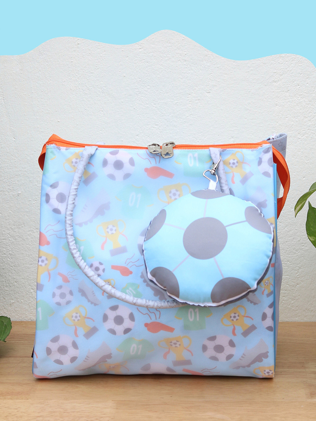 ROSADA Kids Football Champ Printed Lightweight Waterproof Tote Hand Bag