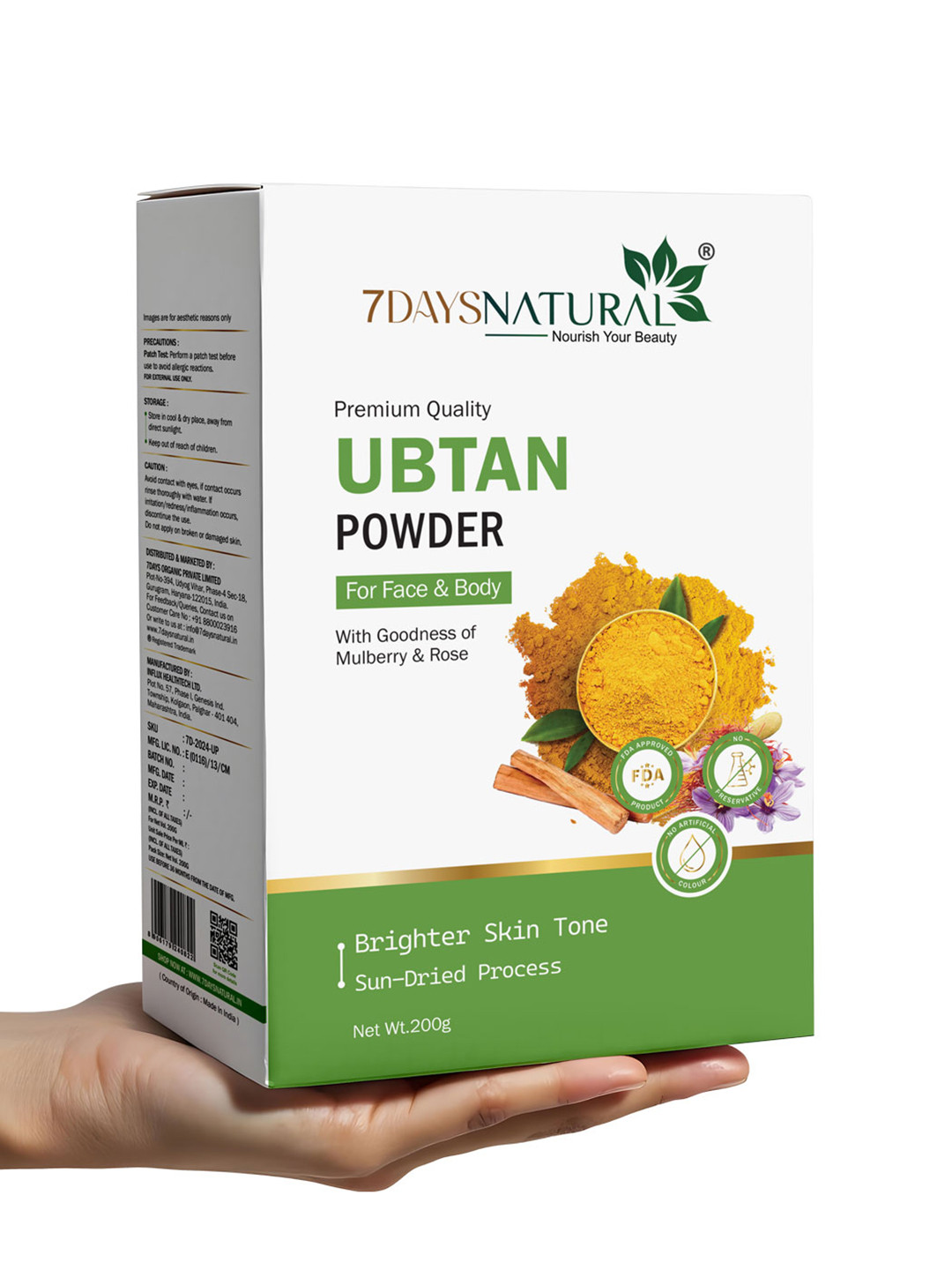 7DAYSNATURAL Natural Ubtan Herbal Powder Mask - 200 g