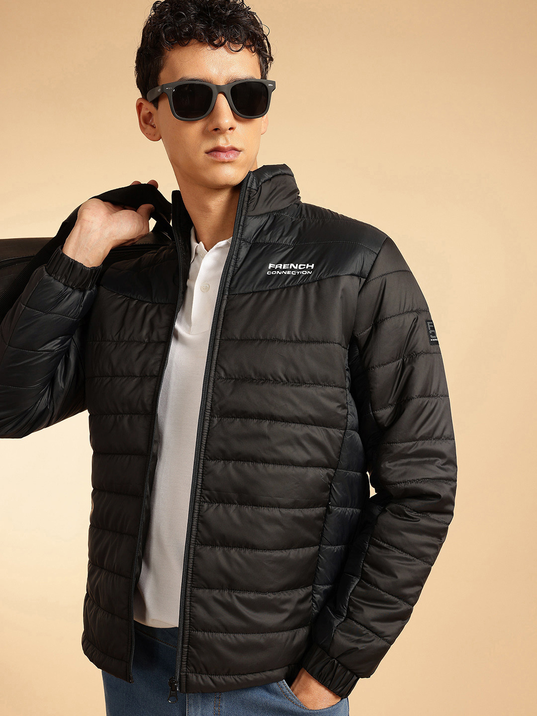 French Connection Stand Collar Padded Jacket