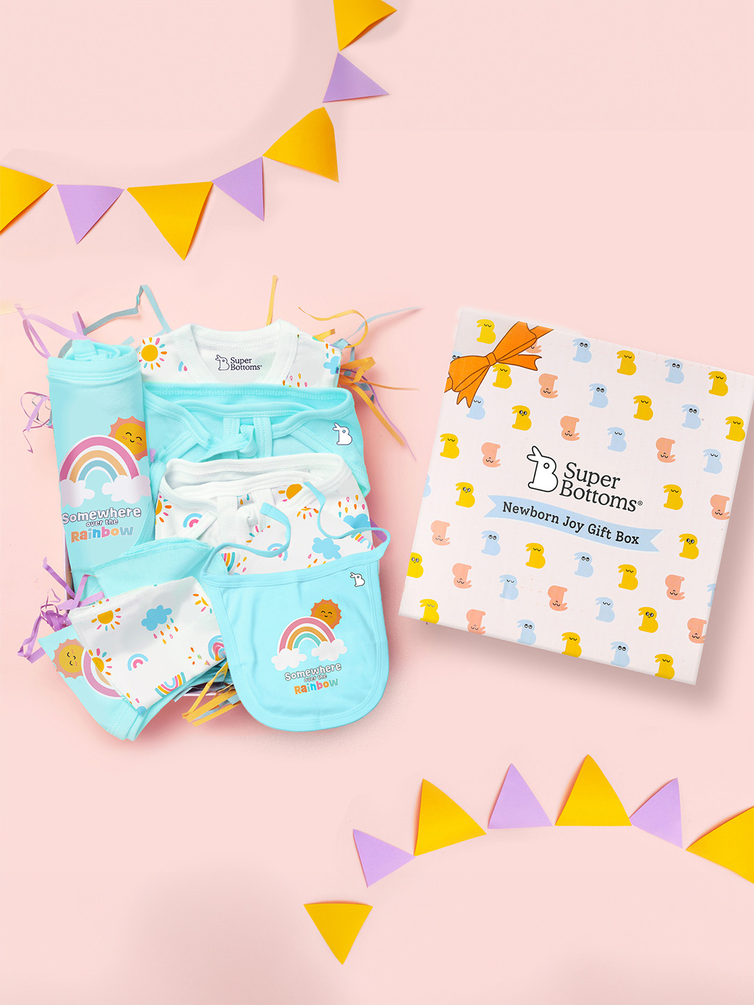 SuperBottoms Unisex Cotton Clothing Baby Gift Set for NewBorn Essentials 11pc