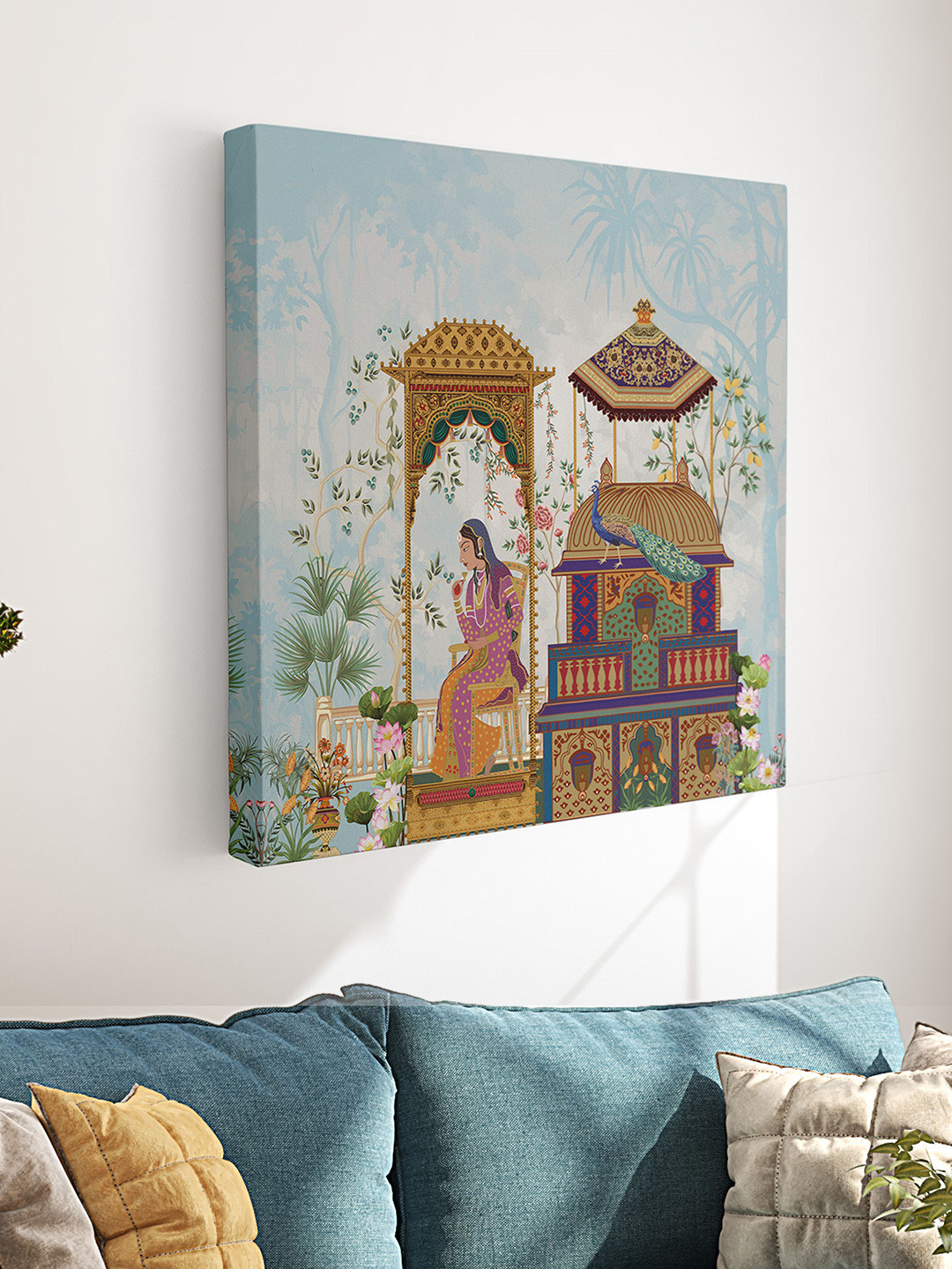 Myntra Elegant Homes Homes Rajasthani Canvas Wall Rectangle Paintings Wall Art 16 x16 In