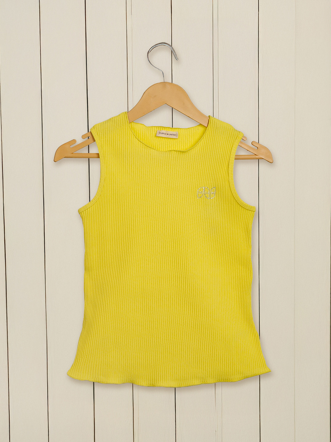 Purple United Kids Striped Cotton Tank Top
