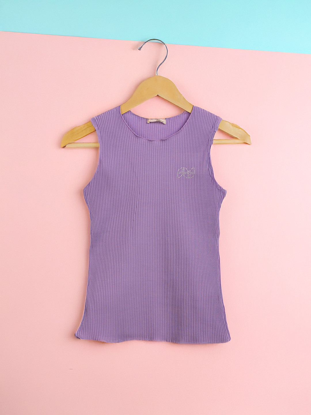 Purple United Kids Striped Cotton Tank Top