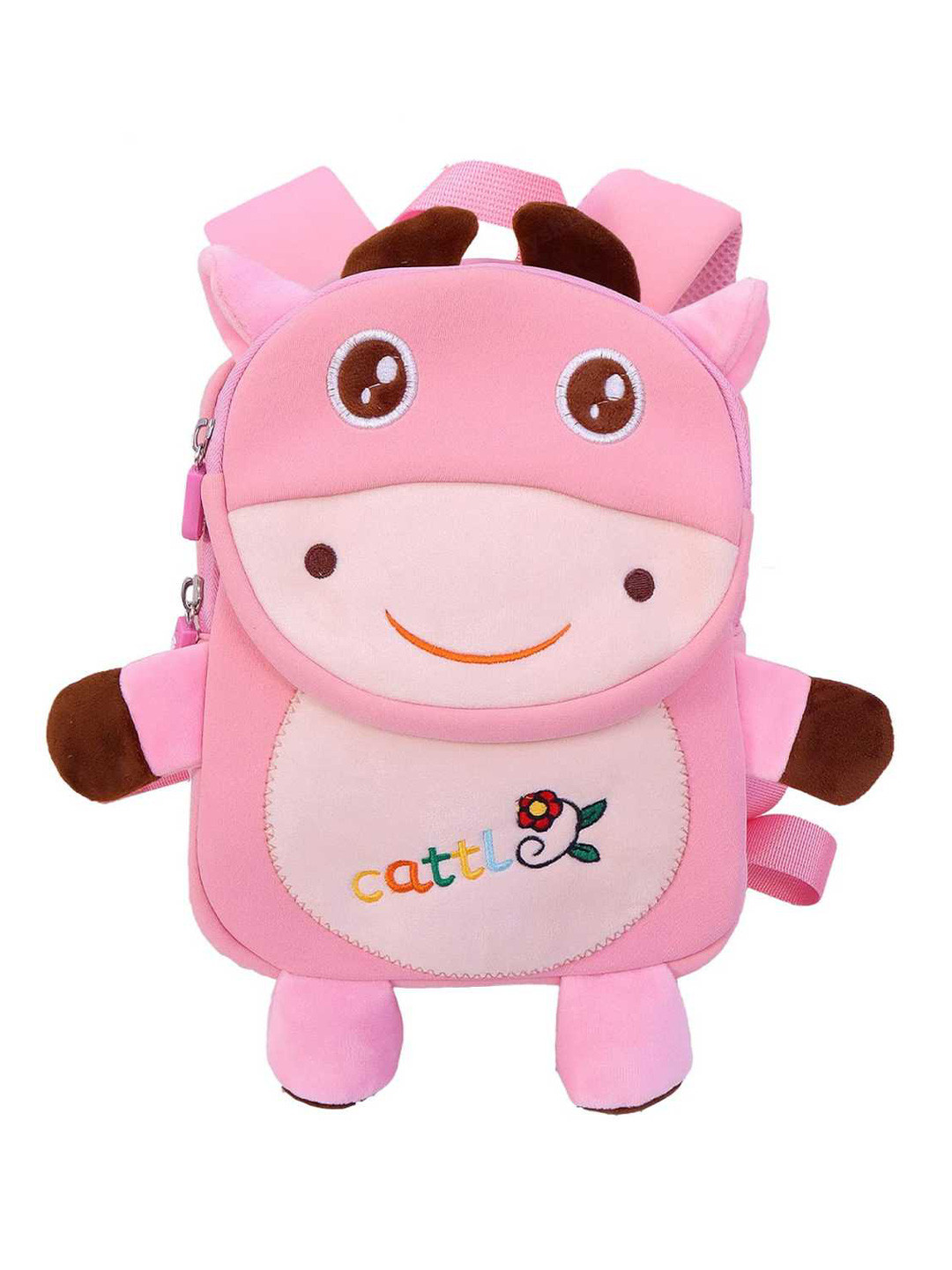 YK Kids Graphic Cute Cow Design Backpack