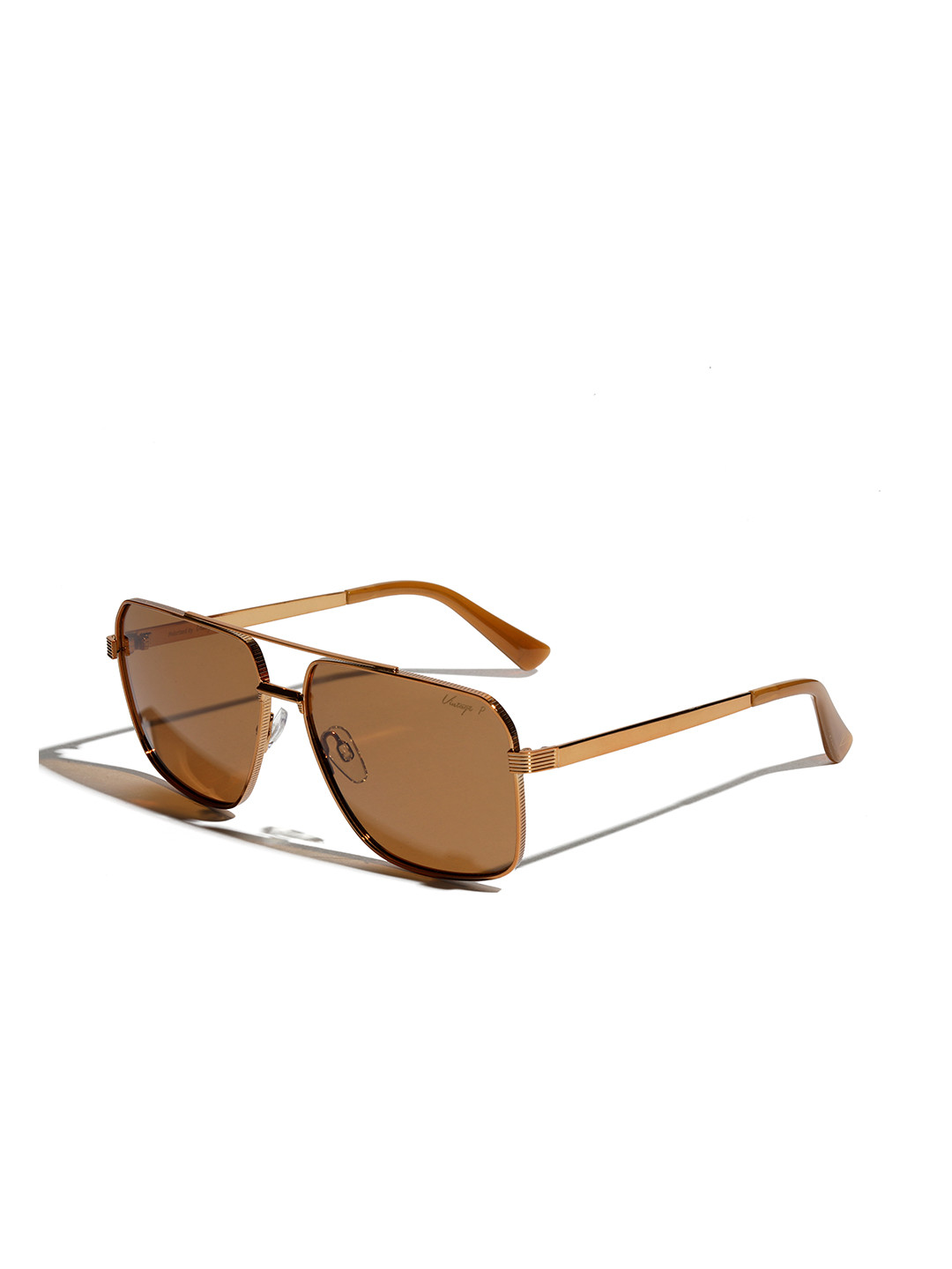 Vintage Unisex Rectangle Sunglasses with Polarised and UV Protected Lens Suggest Col 206