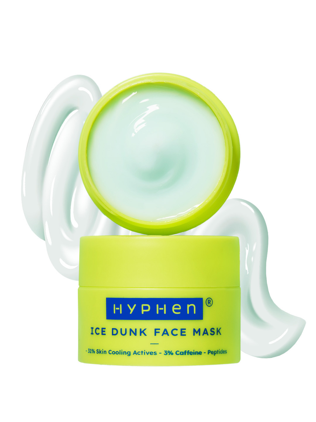 Hyphen Ice Dunk Cooling Face Mask 31% Cooling Actives & 3% Caffeine Instantly Depuffs-50g