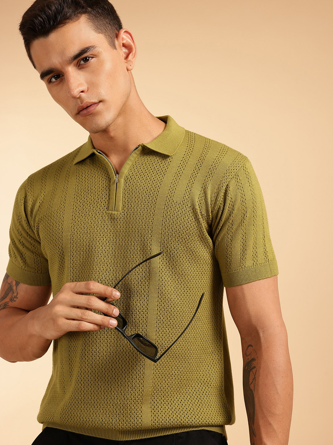 French Connection Men Polo Collar Pure Cotton T-shirt