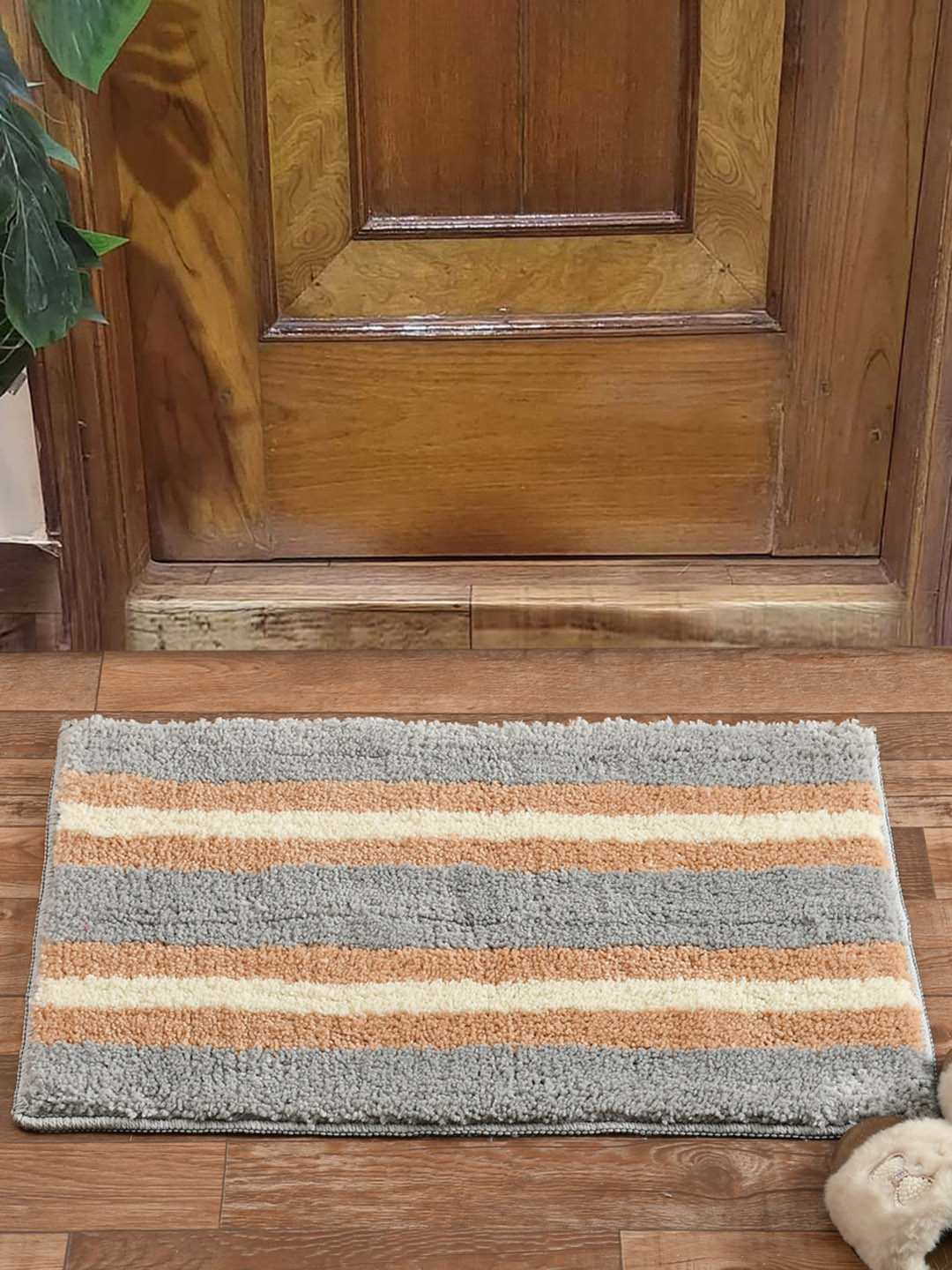 GBL COLLECTION Silver Super Water Absorbent Bath Rugs