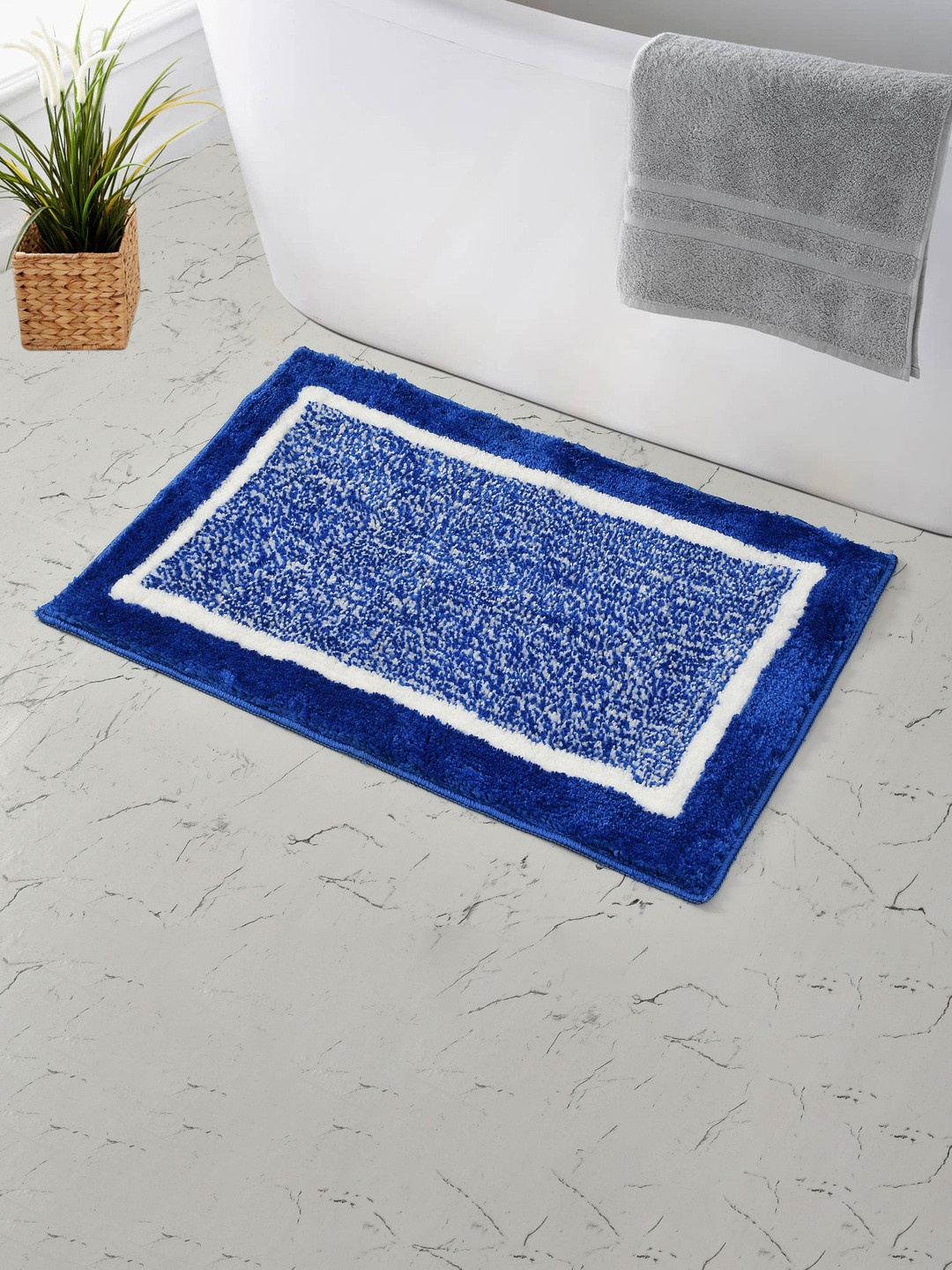 GBL COLLECTION Blue Bath Rugs