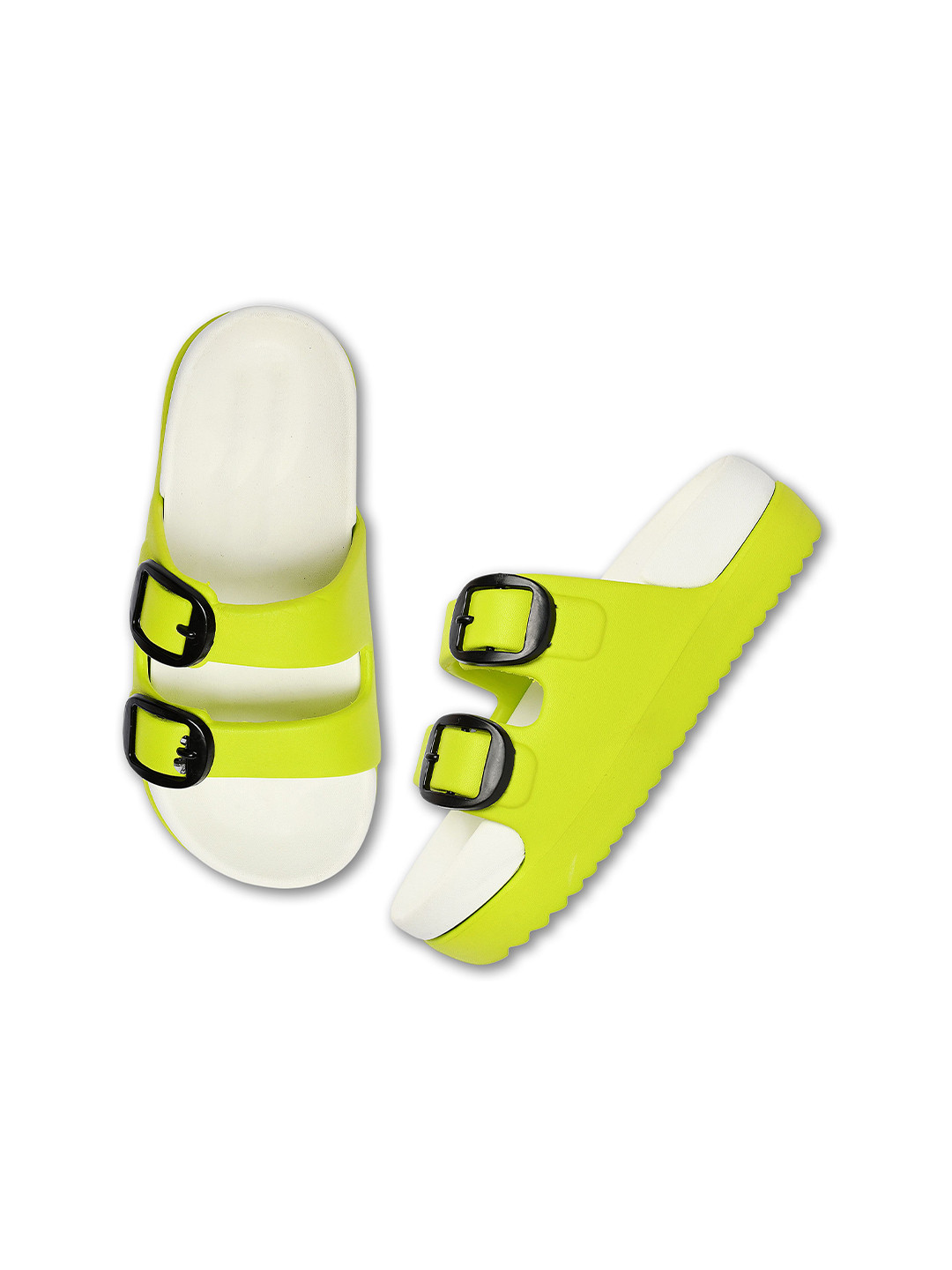 FEEL TIME Women Open Toe Sliders
