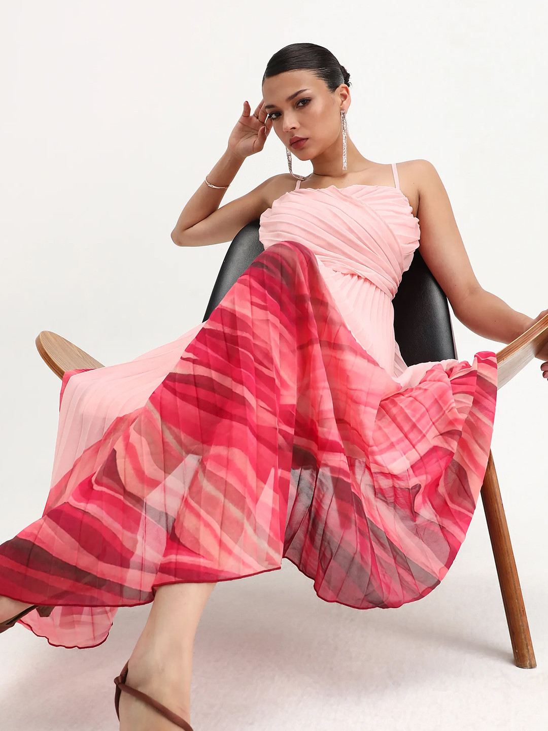 RAREISM Women Somhey Primary Pink A-Line Dress