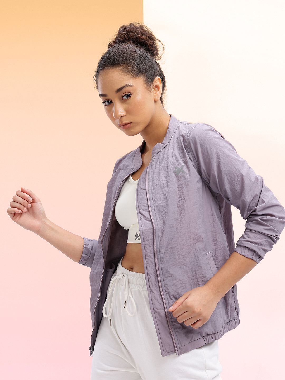 HRX by Hrithik Roshan Stand Collar Running Bomber Jacket