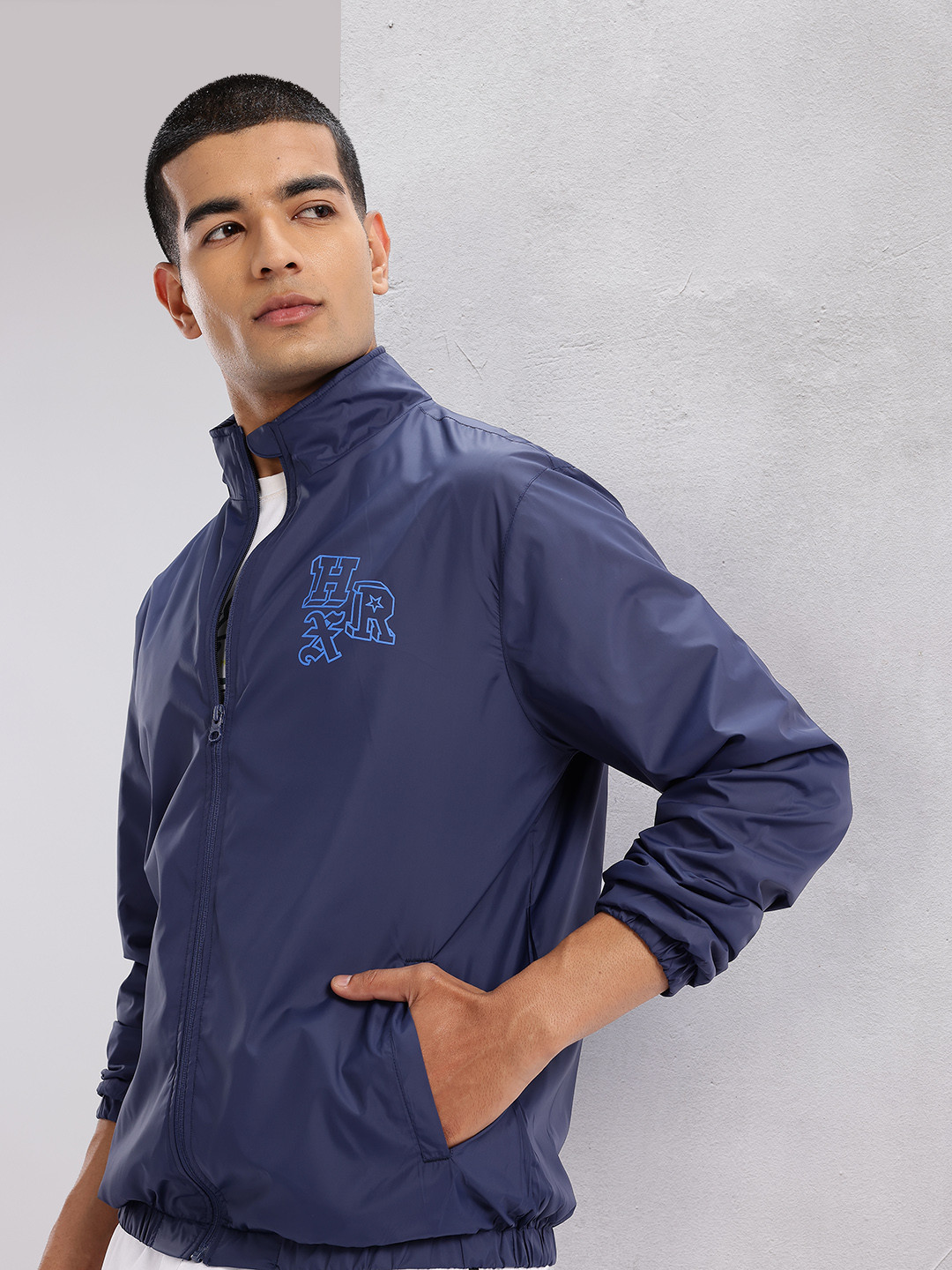 HRX by Hrithik Roshan Logo Detail Lifestyle Bomber Jacket