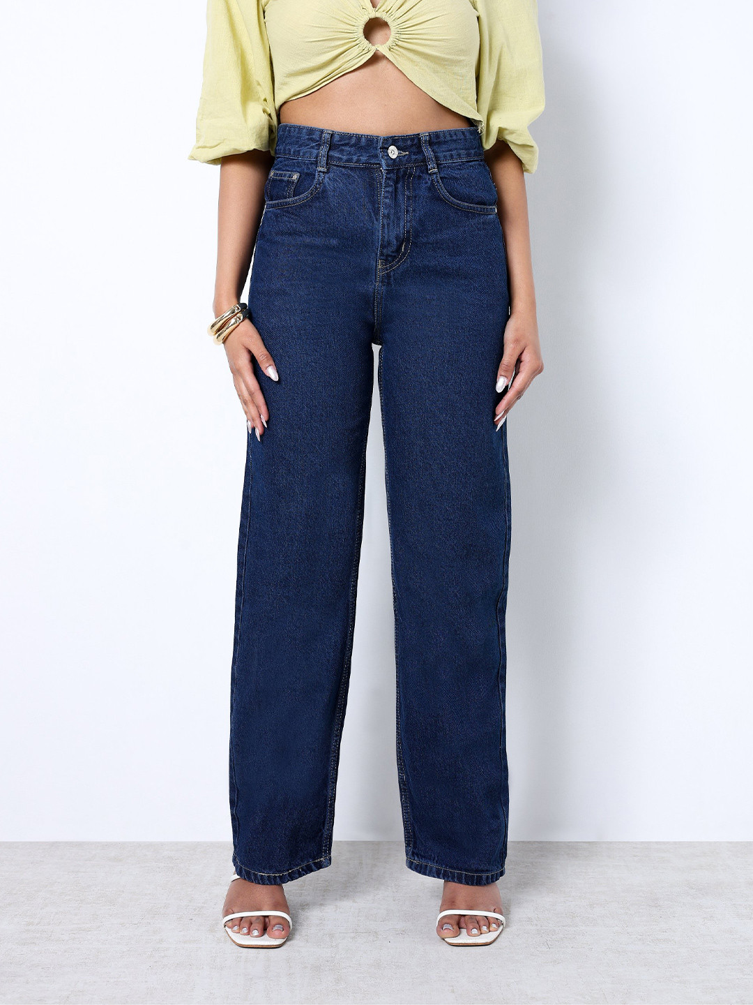 ZUYA Women Non Stretch Straight Fit Denim Jeans