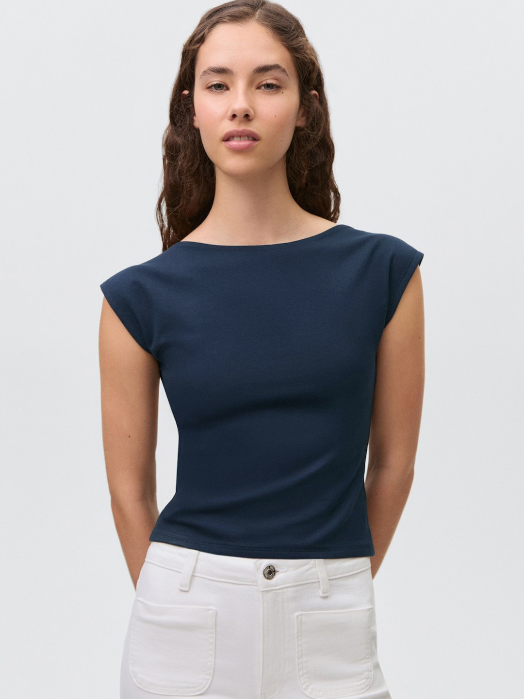 MANGO Styled Back Fitted Top