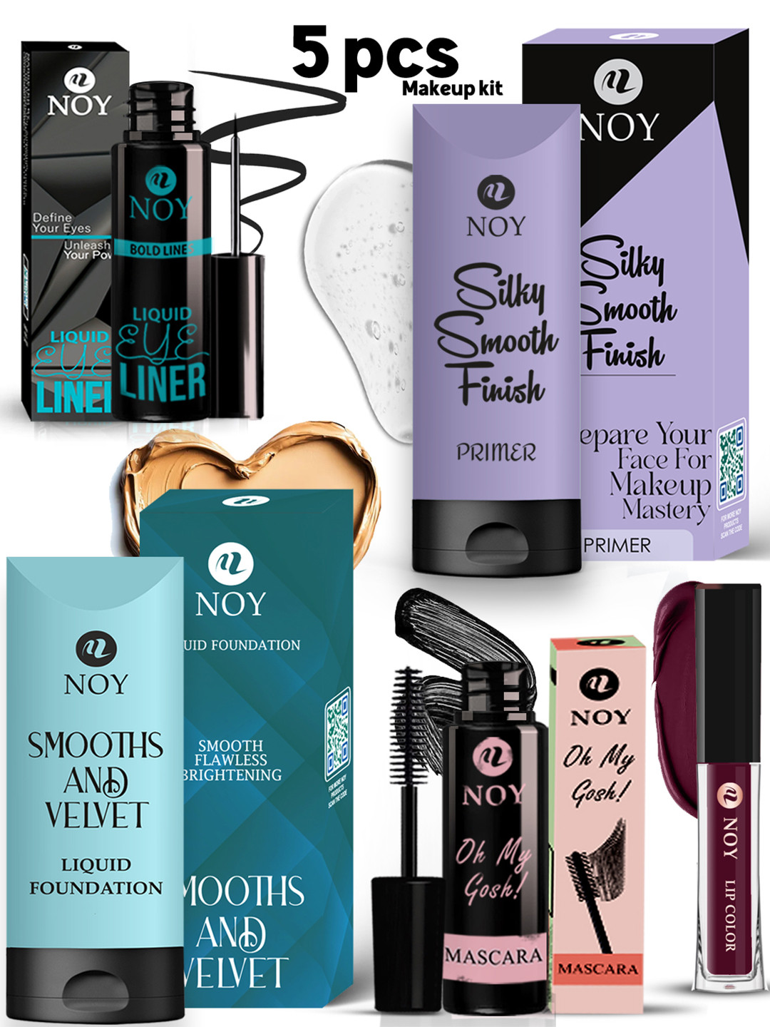 NOY Set Of 5 Noy Makeup Kit - Bold Eyes & Perfect Skin