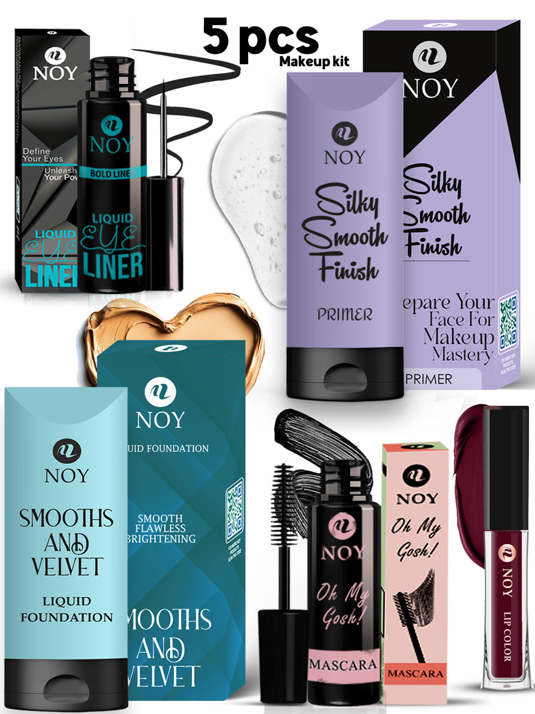 NOY Set Of 5 Girls Makeup Kit for Flawless Finish