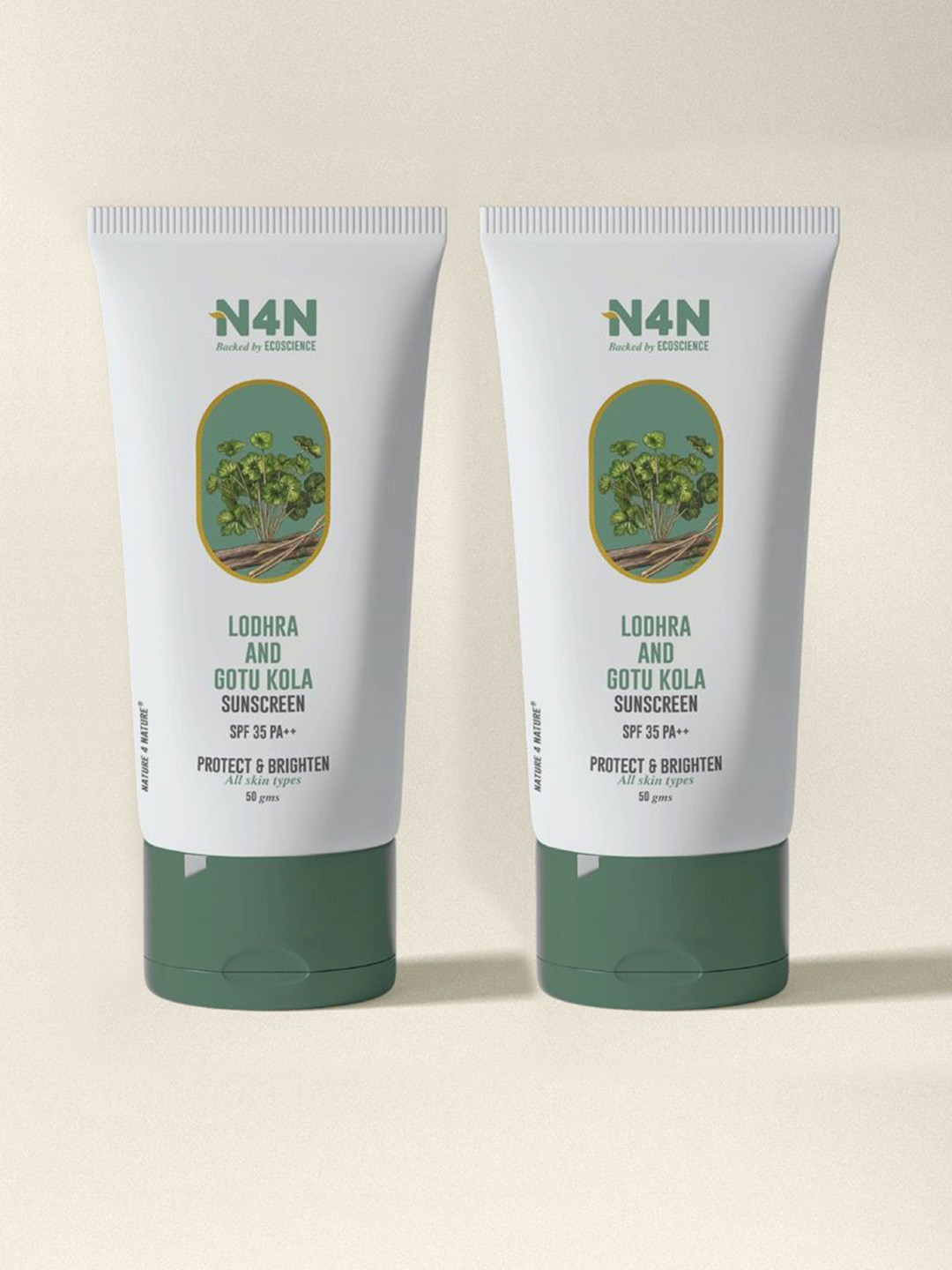 N4N  Set of 2 Lodhra And Gotu Kola Sunscreen Spf 35 Pa+ - 50 ml each