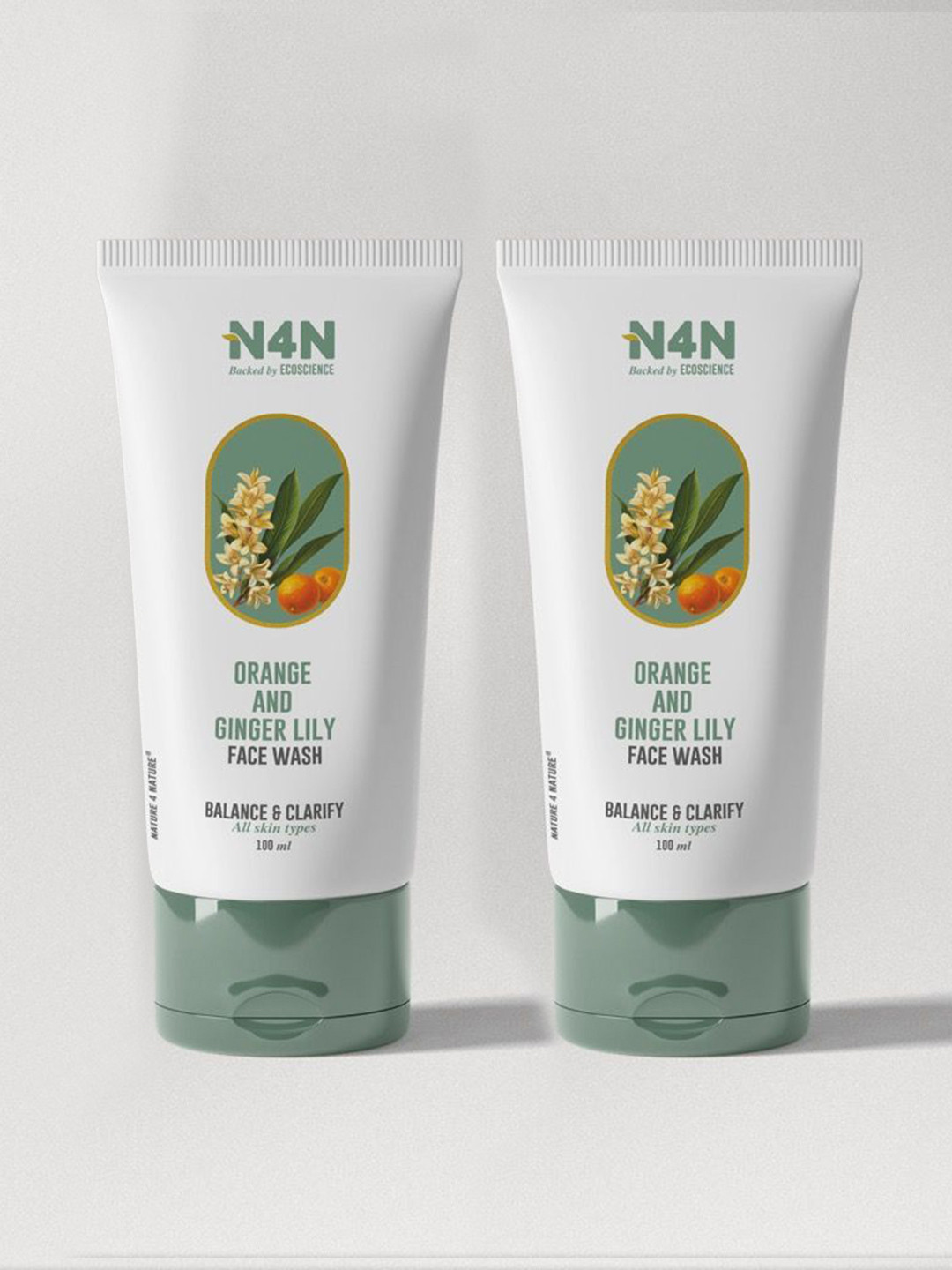 N4N  Set of 2 Orange & Ginger Lily Face Wash - 100ml Each